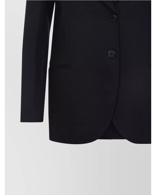 Prada Blue Virgin Wool Single-Breasted Blazer