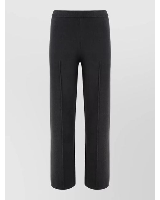 Calvin Klein Black Straight Leg Knitted Trousers Relaxed Fit