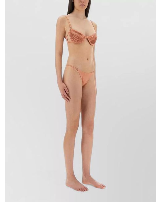 Selia Richwood Pink Amy Bikini Set Textured Swimwear