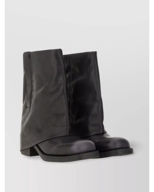 Ash Black Leather Ankle Boots