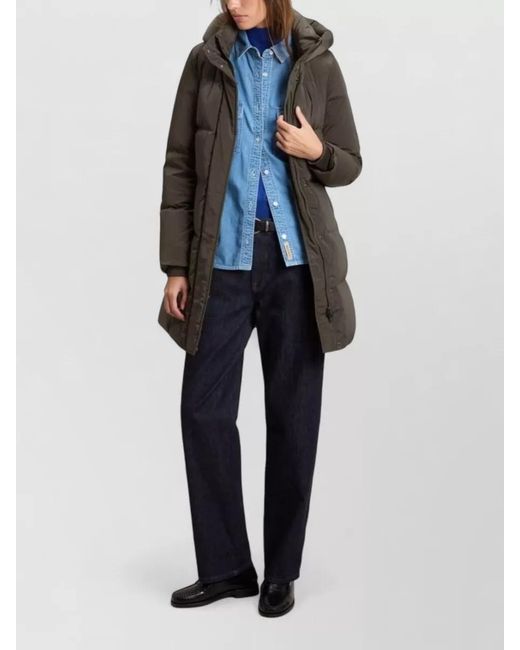 Woolrich Gray Down Long Puffer Jacket