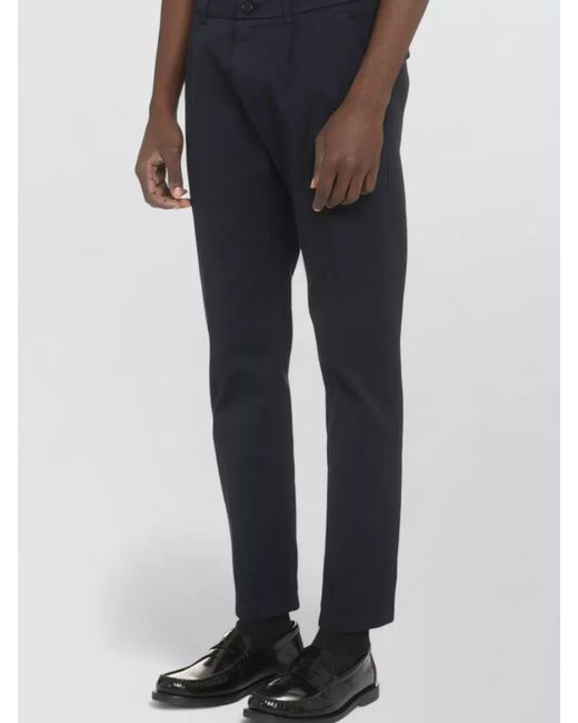 Department 5 Black Prince Chino Trousers Belt Loops Pockets for men
