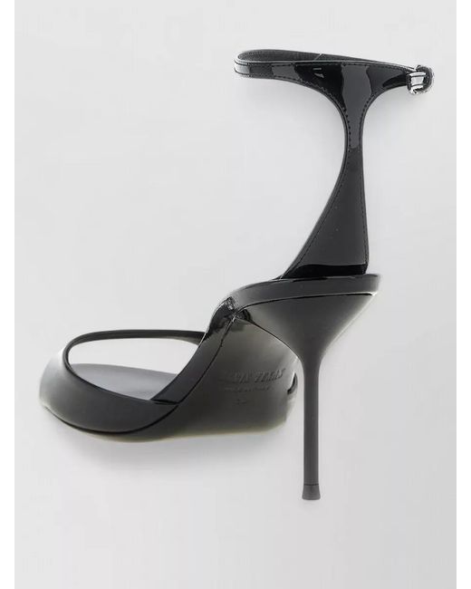 Paris Texas Black Leather Lidia Sandals