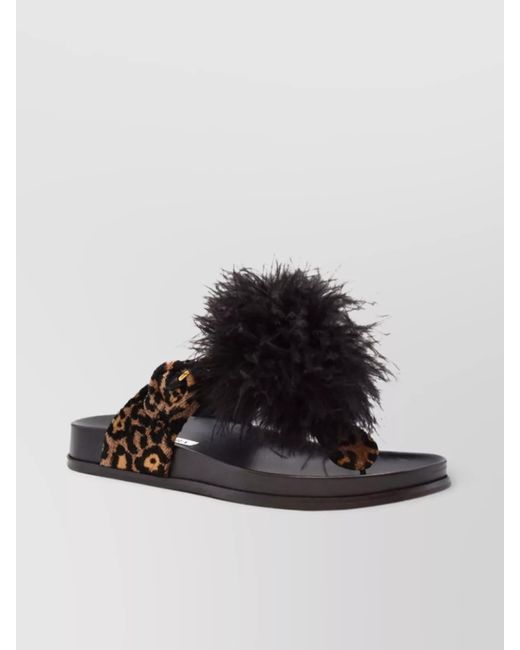 Aquazzura Black Leather Sandals