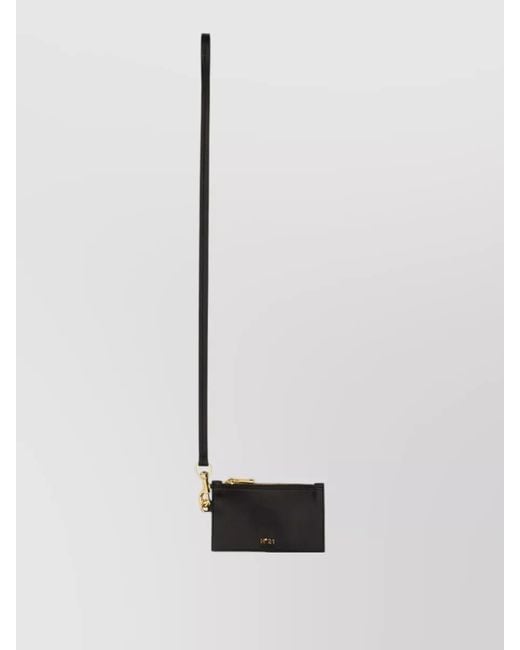 N°21 White Shoulder Strap Card Holder And Wristlet