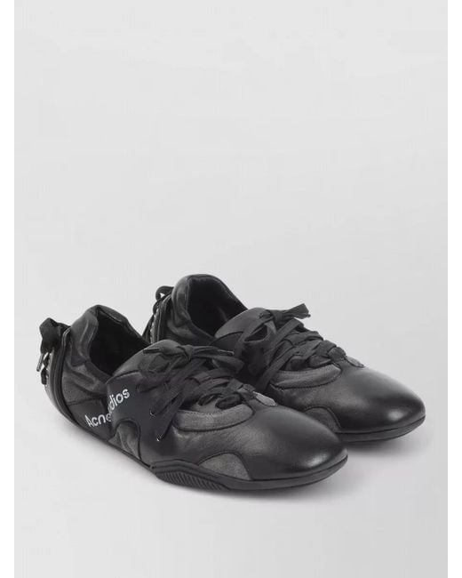 Acne Black Leather Low-Top Sneakers for men
