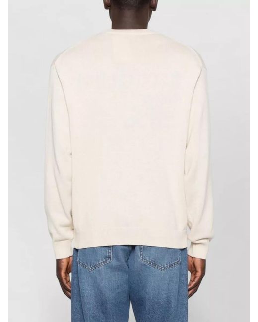 KENZO Natural Long Sleeve Crew Neck Floral Top for men