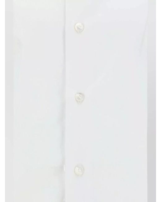 Finamore 1925 White Cotton Eduardo Shirt for men