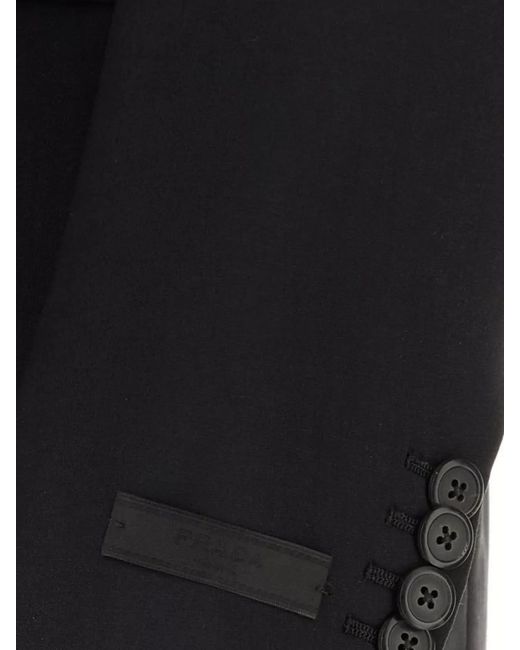 Prada Black Wool Mohair Single Breasted Suit for men