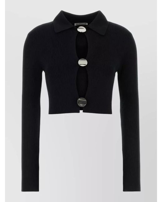 Jil Sander Blue Wool Cardigan