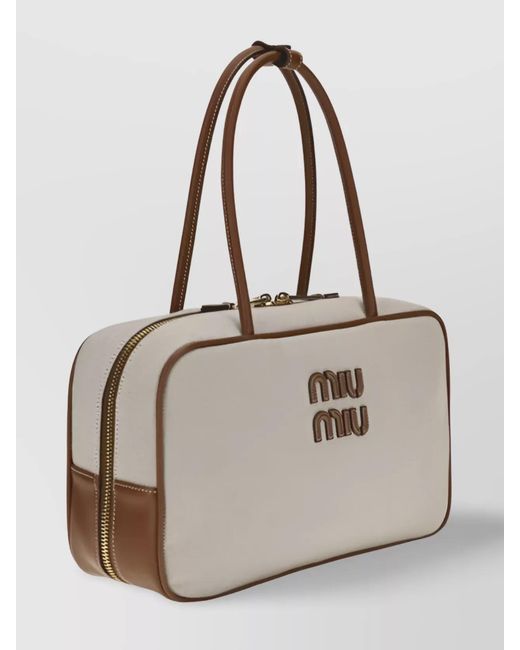 Miu Miu Natural Beau Cotton Shoulder Bag