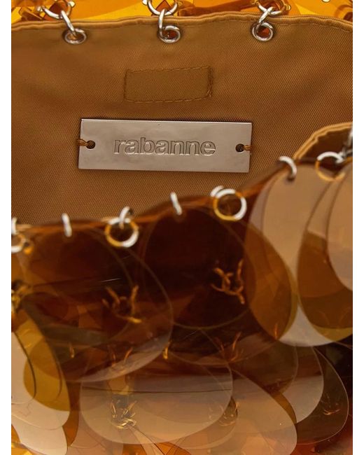 Rabanne White Sparkle Shoulder Bag
