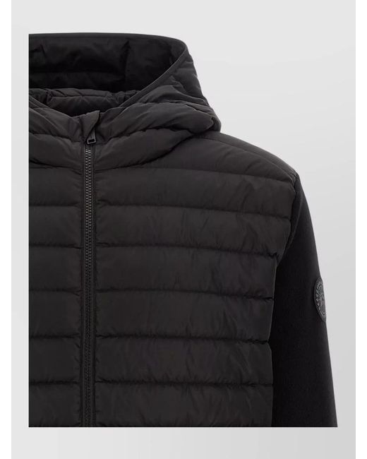 Canada Goose Black Wool Padded Coat for men