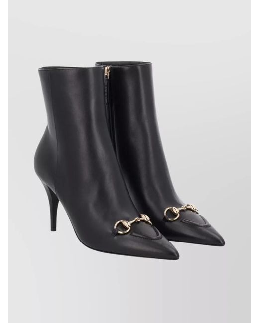 Gucci Black Leather Boots