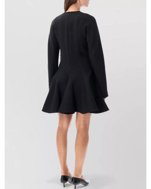 Stella McCartney Black Wool Peplum Mini Dress