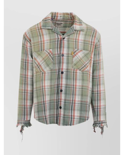 GALLERY DEPT. Gray Cotton Checked Long-Sleeve Shirt for men