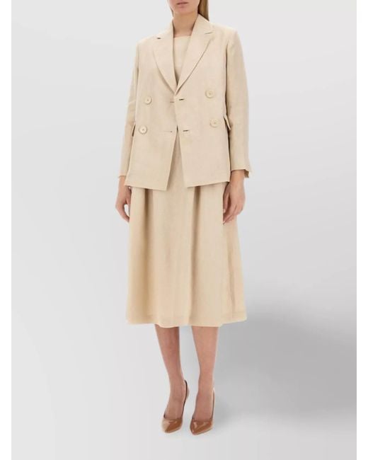 Max Mara Natural Linen Oversized Blazer