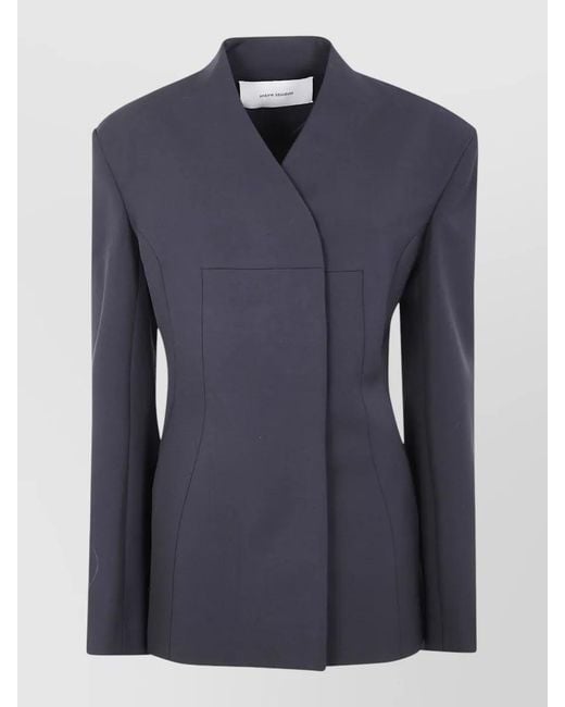 Entire studios Blue Vessel Tailored Jacket Structured Shoulders