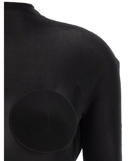 Jean Paul Gaultier Black Backless Jersey Top