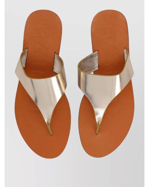 Manebí Multicolor Leather Thong Sandals Open Toe Flat