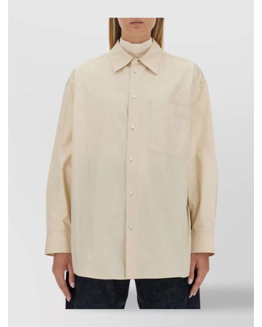 Lemaire White Loose-Fit Long Shirt