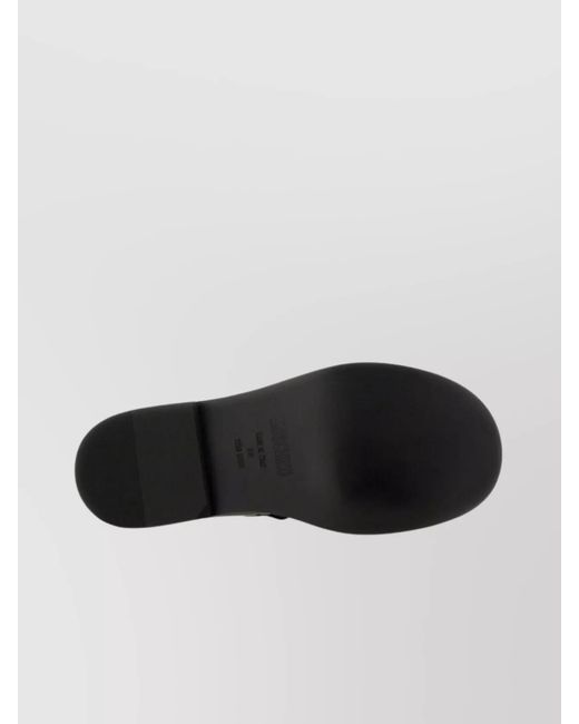 Moschino Black Leather Mary Jane Shoes