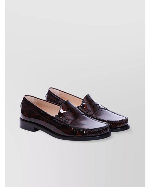 stuart weitzman patent leather loafers