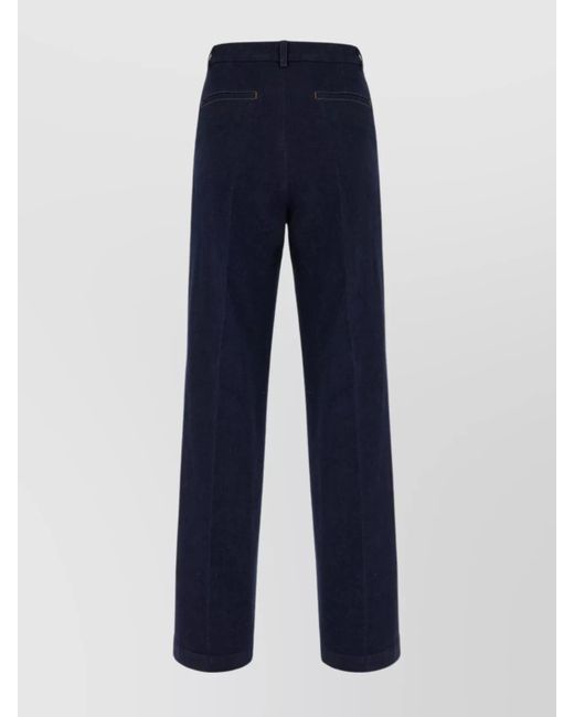 Moncler Blue Denim Wide-Leg Trousers