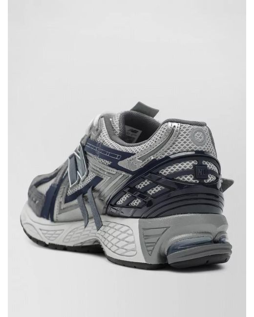New Balance Gray Mesh Upper Sneakers Rubber Outsole Design for men