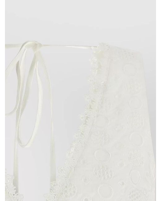 Pinko White Cotton Kiersten Tank Top