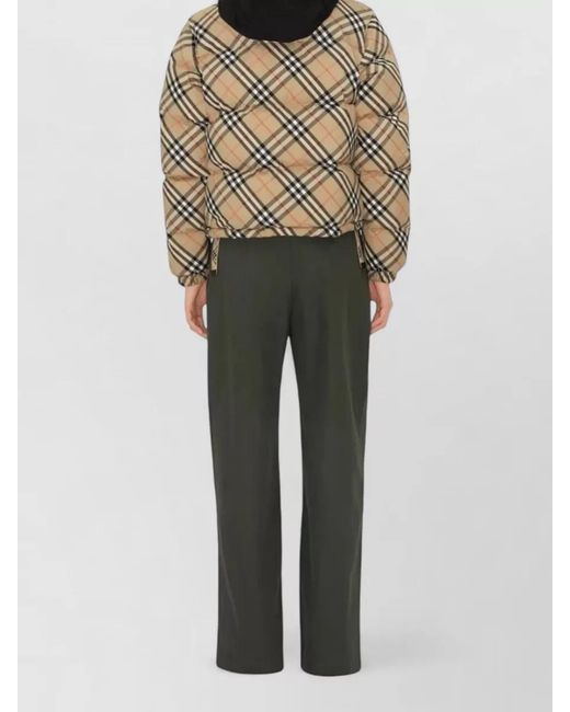 Burberry Natural Checked Puffer Parka Coat