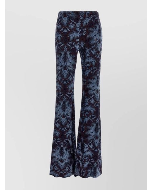 Etro Blue Flared Trousers