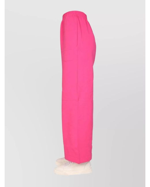 McQ Alexander McQueen Pink Cotton Wide-Leg Trousers