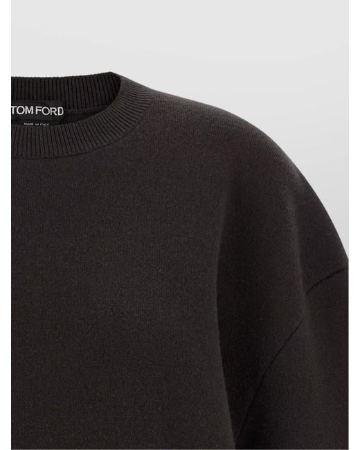 Tom Ford Gray Sculptural Double Face Dress