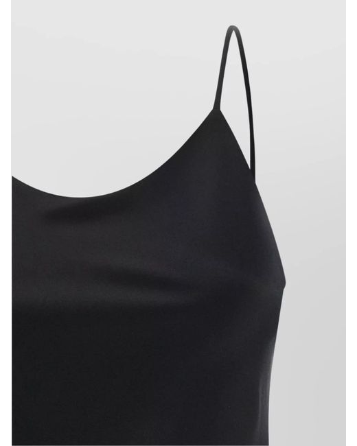 Max Mara Black Silk-Satin Top