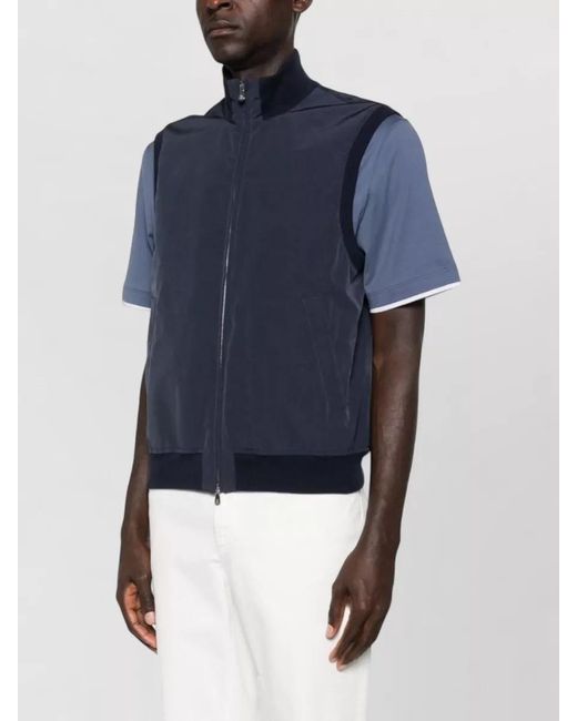 Brunello Cucinelli Blue Down Vest for men