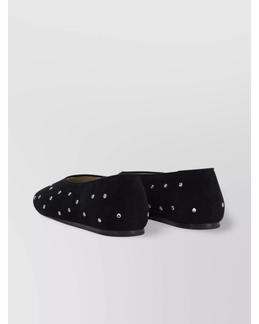 Le Monde Beryl Black Suede Ballerina Flats