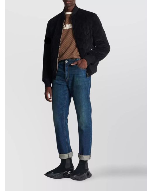 Balmain Blue Denim Vintage Straight-Leg Jeans for men