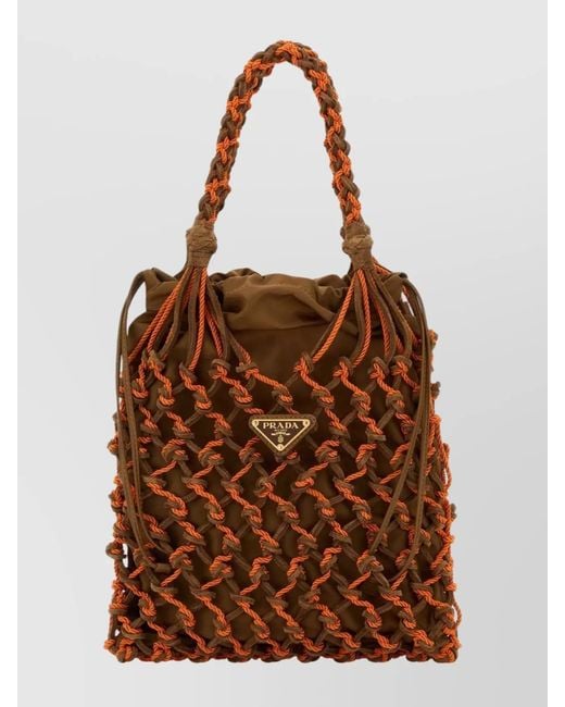 Prada Brown Na Recycled Polyamide Shoulder Bag
