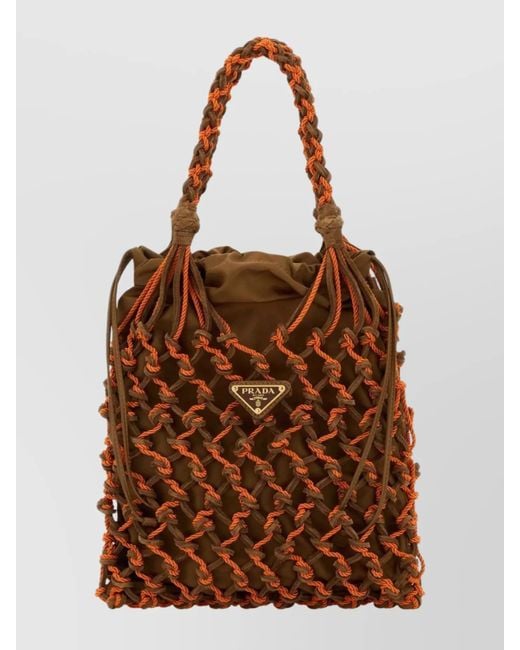 Prada Brown Na Recycled Polyamide Shoulder Bag