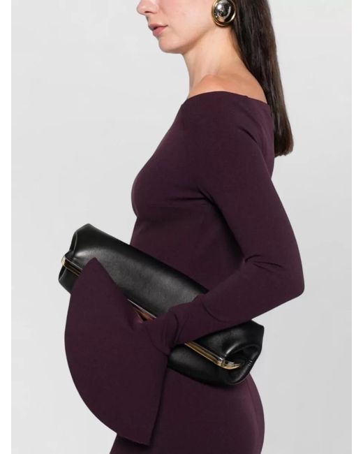 Solace London Purple Off-Shoulder Long-Sleeve Maxi Dress
