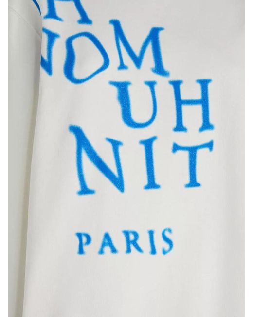 Ih Nom Uh Nit Blue Crew Neck Graphic Print Knitwear Sweatshirt