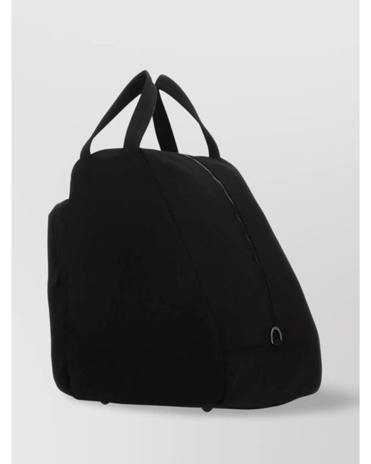 Prada Black Travel Bag Canvas Top Handles for men