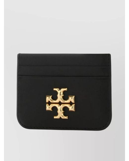 Tory Burch Black Streamlined Rectangular Leather Card Holder