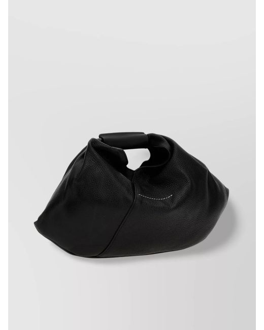 MM6 by Maison Margiela Black Japanese Mini Leather Handbag