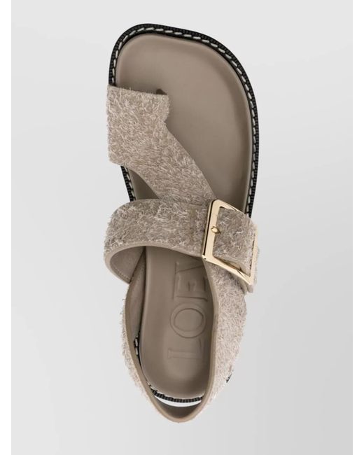 Loewe Multicolor Leather Buckle-Strap Sandals