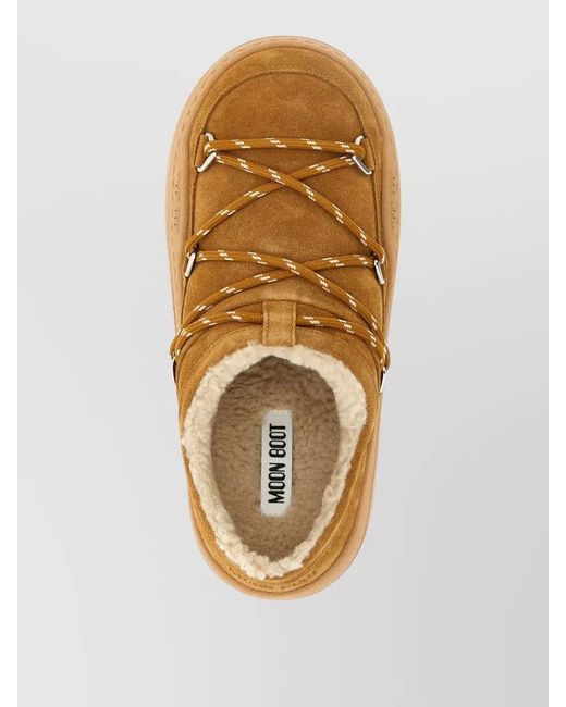 Moon Boot Brown Suede Park Mules