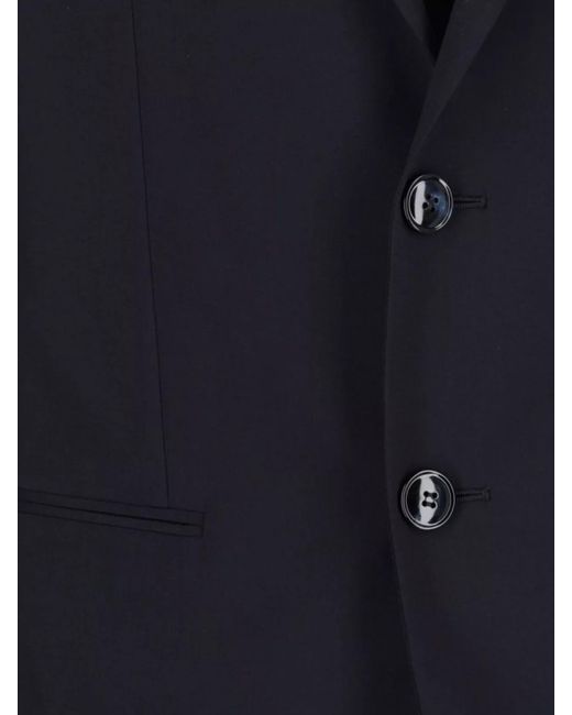 Giorgio Armani Blue Tailored Suit With Notch Lapel And Back Vent for men