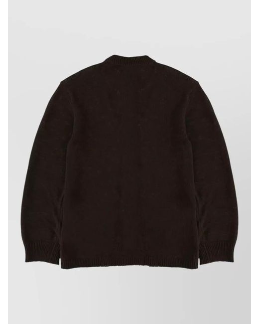 Our Legacy Black Knitted Sweater Featuring Practical Front Pockets for men