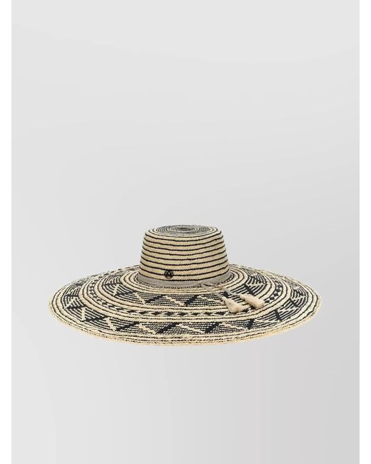 Maison Michel Multicolor Straw Sun Hat